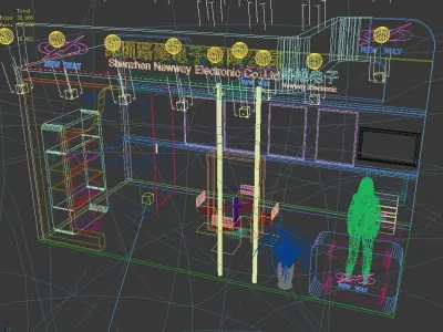 Booth - Area - 6X3-3DMAX2009-01 3D model