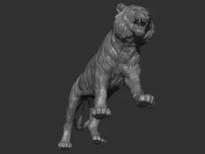 Tiger walking 3D print model