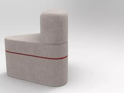 Liecha Armchair Low-poly 3D model