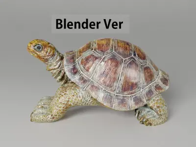 Havenside Home Turtle Sculpture Low-poly 3D model