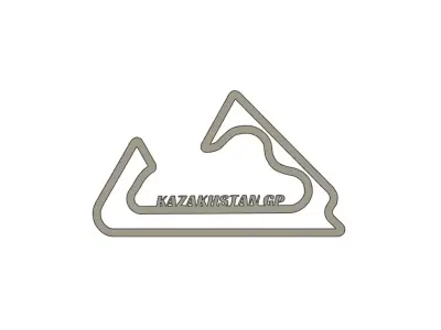 2025 Kazakhstan MotoGP Racing Track 3D print model