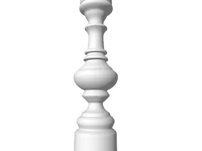 Baluster candlestick 3D model