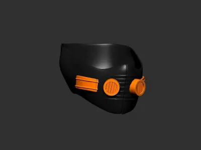 helmet high poly sculpt 3d printable  3D model 30