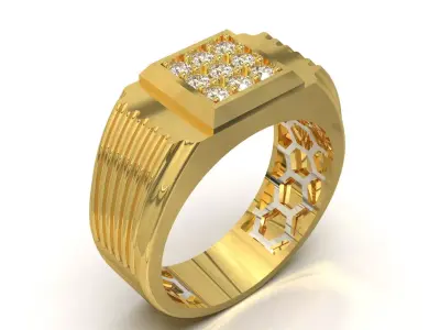 Mens luxury Gold stl 3dm Ring Model mr0293 3D print model