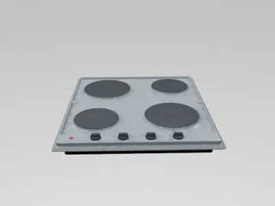 gas stove Low-poly 3D model