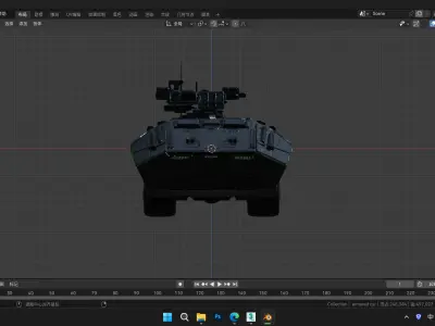 4k futuristic concept sci-fi design armored car 3D model