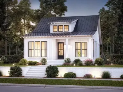 Modern Two Bedroom House Complete 3D Model  Drawings Renderings 3D model