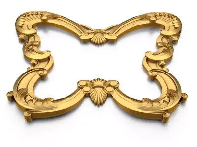 carved frame mirror cnc and 3d printing04 3D print model