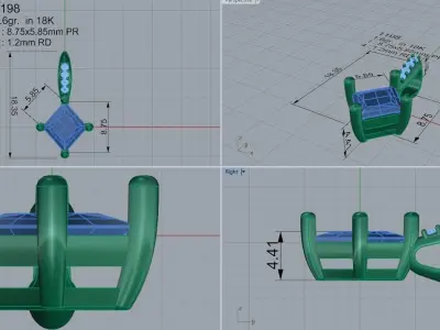 Rhombus Pendant 1198 3D print model