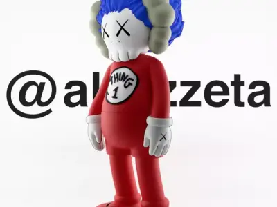 Kaws Thing 1 Thing 2 Textured Low-poly 3D model