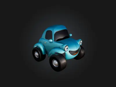 Cartoon car 3D model by your3dworld from CGTrader