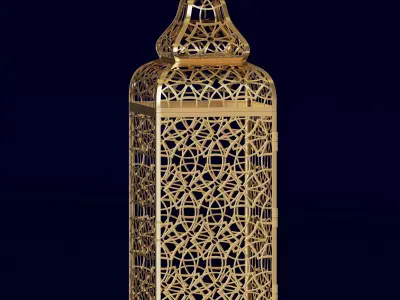 Ornate Moroccan lantern 3D model