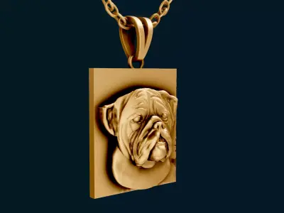 Dog Pendant luxury  3D print model