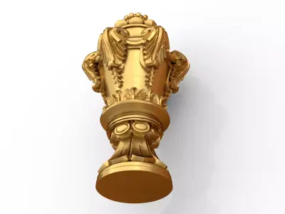 Classical urn decorative onlay cnc 3d printing stl 01 3D print model