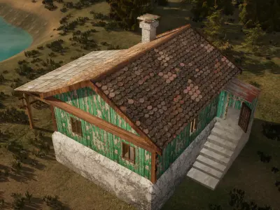 Old house Free low-poly 3D model buy