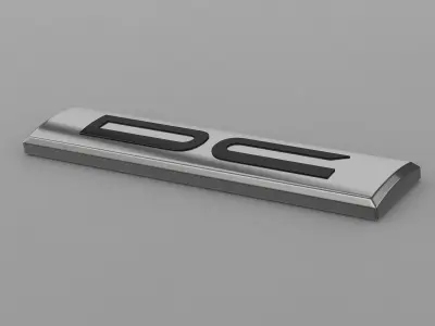 dc  logo 3D model