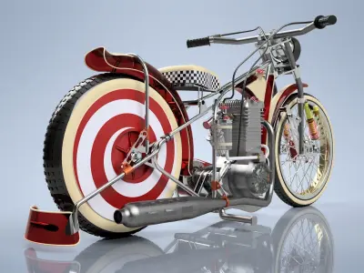 Bike model vintage motorcycle Free 3D model