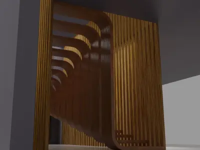 Beautiful Design Staircase  Low-poly 3D model