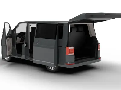 Volkswagen T6 Transporter 2019 HQ 3d model  3D model