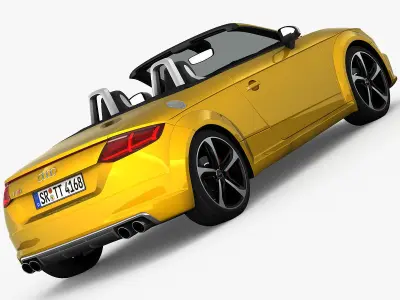 Audi TTS Roadster 2015 detailed interior 3D model