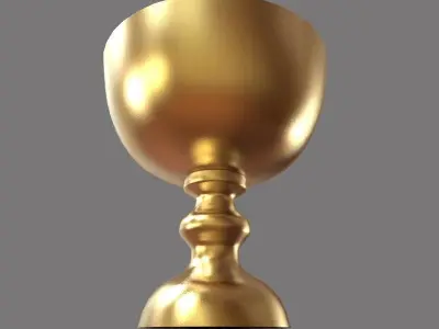 The Bowl golden cup 3D model