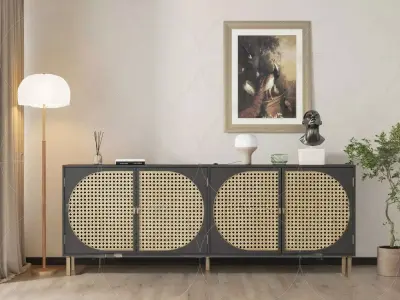 WABI SABI STYLE 3D  CABINETS 0099 3D model