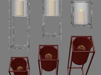 REFLECTION Framed Vase Hurricane 3D model