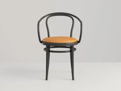 Chair Bentwood Black 3D model