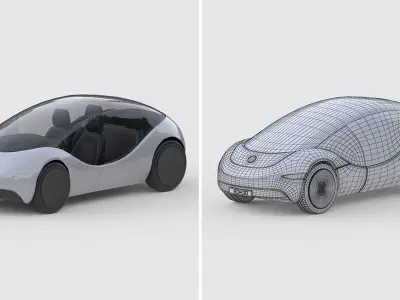 Futuristic Personal Micro EV 3D model