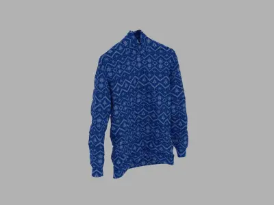 Sweater knitted Low-poly 3D model