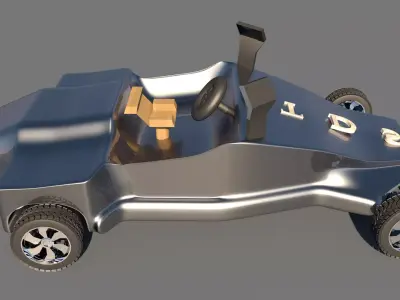 Car For Video Games Four Low-poly 3D model