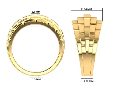 Band Ring 3D print model