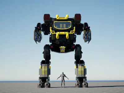 Levo Mech v10 - Unreal Engine Project Low-poly 3D model