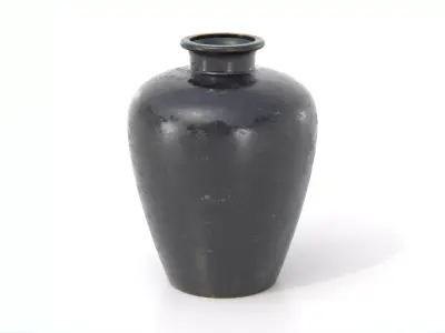 Black Ceramic Vase Low-poly 3D model