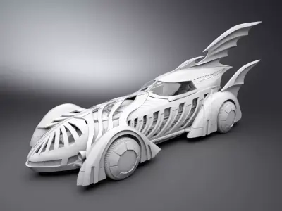 Batmobile 1995 forever scale model 3D print model