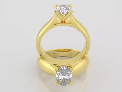 Oval 0-75-CT Quarter Round Profile Shank Width 3-60mm 3D print model