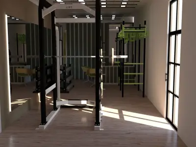 pilates room and pilate clasess 3D model