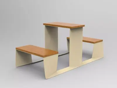 Simu Picnic Set Low-poly 3D model