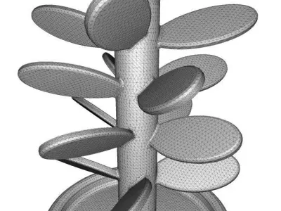 Stylish Green Leaf Plant 3D print model