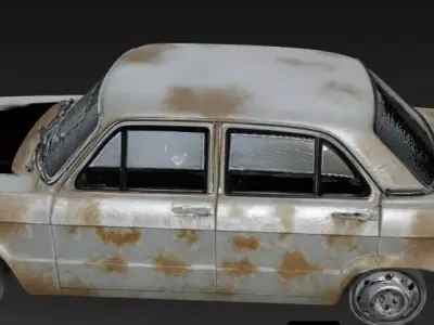 old rugged car 3D model