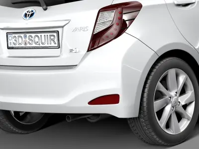 Toyota Yaris Hybrid 2013 3D model
