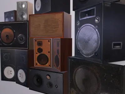 ShopFront Contents Speaker Low-poly 3D model