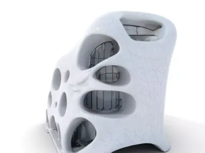 Futuristic Organic Architecture model pack Low-poly 3D model