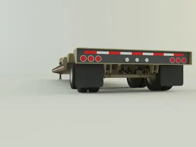 LowBoy Trailer 3D model