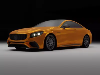  Mercedes-Benz car  Low-poly 3D model