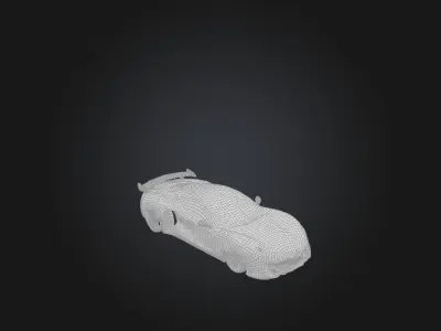 sports car Low-poly 3D model