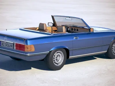 Mercedes SL r107 1981 3D model