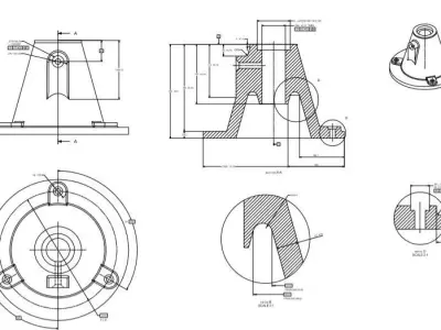 Support base for modern screw jack 3D print model