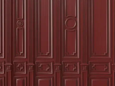 Wooden panel 03 02  3D model