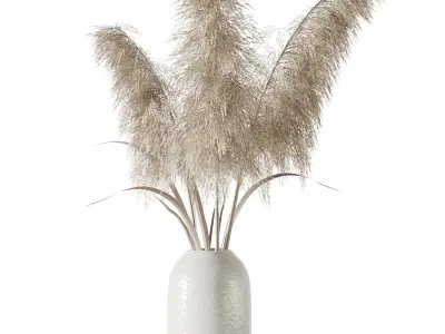 Pampas grass bouquet 3D model